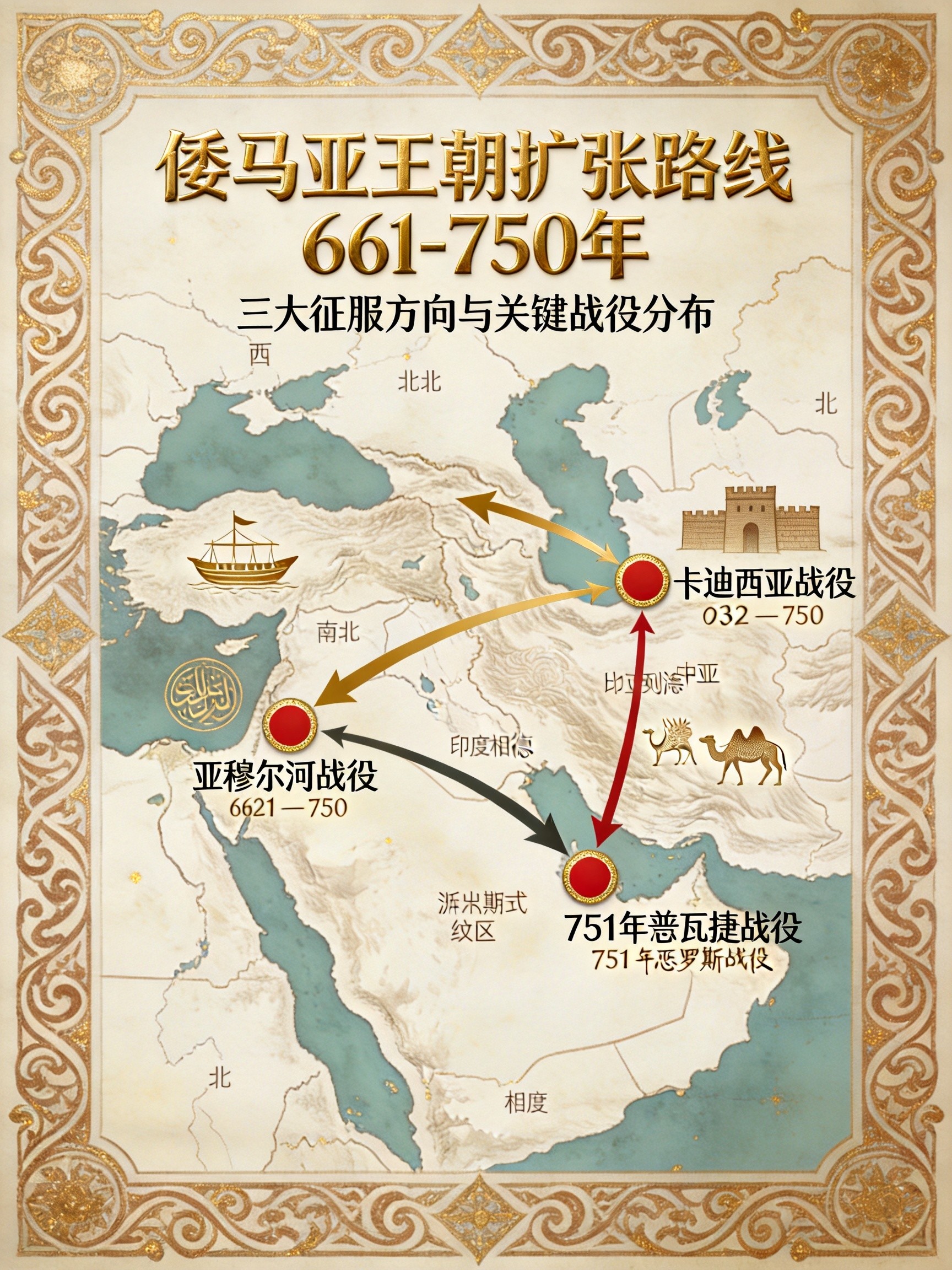 倭马亚扩张路线
